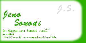 jeno somodi business card